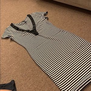 Black and white stripes dress
